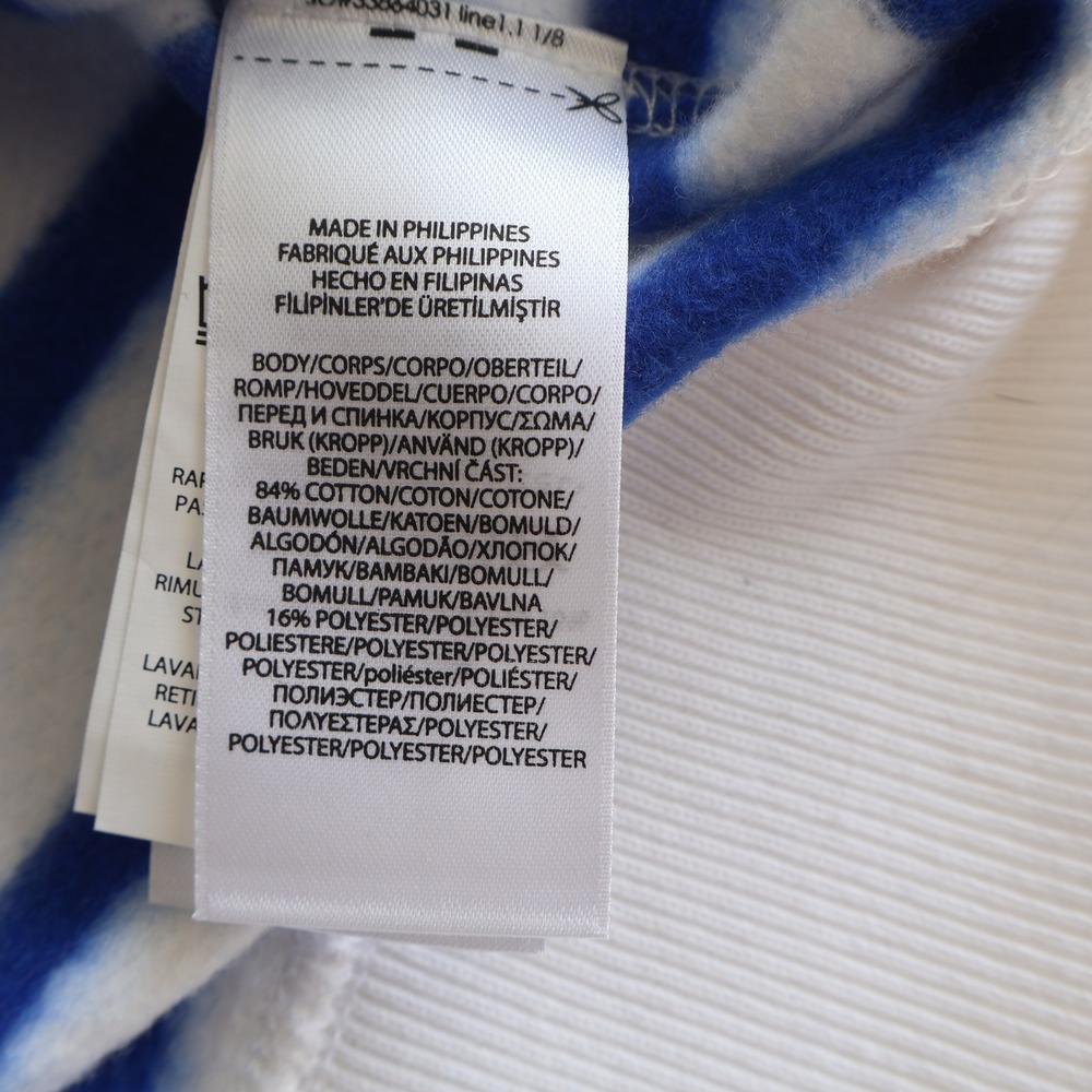Polo Ralph Lauren Polo Bear Sweatshirt Womens Large Blue Striped Fleece Pullover - Picture 4 of 8